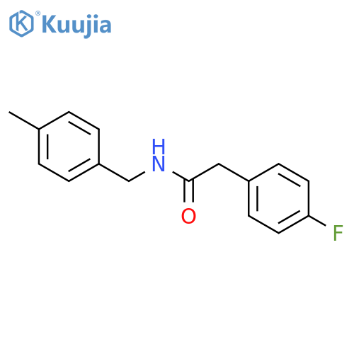 2-(4-fluorophenyl)-N-(4-methylbenzyl)acetamide structure