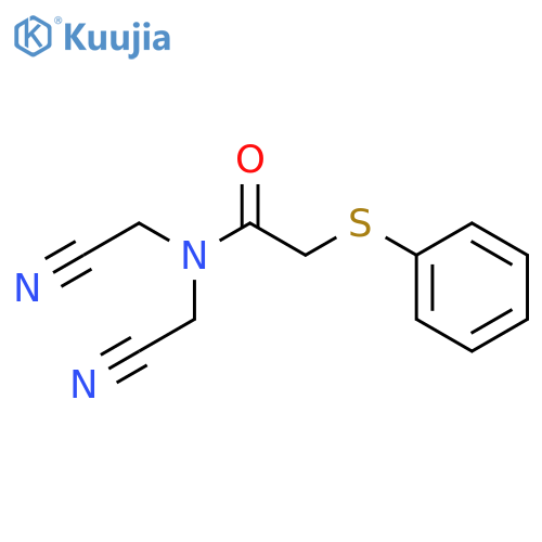 N,N-bis(cyanomethyl)-2-(phenylsulfanyl)acetamide structure