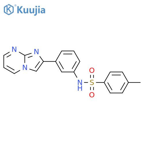 N-(3-{imidazo1,2-apyrimidin-2-yl}phenyl)-4-methylbenzene-1-sulfonamide structure