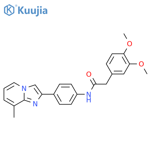 2-(3,4-dimethoxyphenyl)-N-(4-{8-methylimidazo1,2-apyridin-2-yl}phenyl)acetamide structure