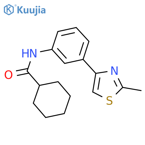 N-[3-(2-methyl-1,3-thiazol-4-yl)phenyl]cyclohexanecarboxamide structure