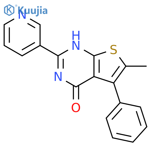 6-methyl-5-phenyl-2-(pyridin-3-yl)-3H,4H-thieno2,3-dpyrimidin-4-one structure