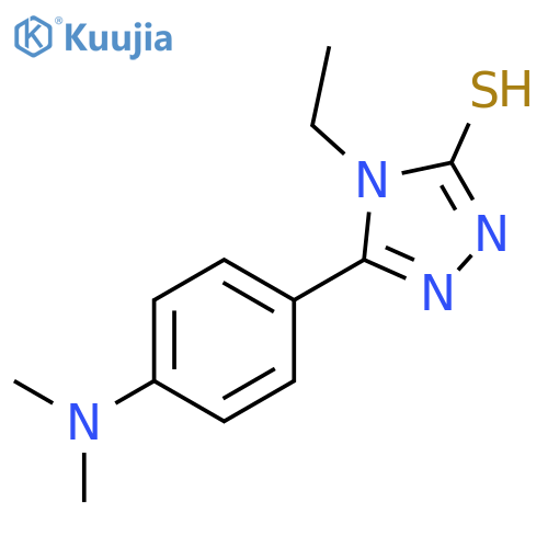 5-4-(Dimethylamino)phenyl-4-ethyl-4H-1,2,4-triazole-3-thiol structure