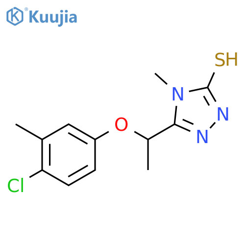 5-1-(4-Chloro-3-methylphenoxy)ethyl-4-methyl-4H-1,2,4-triazole-3-thiol structure