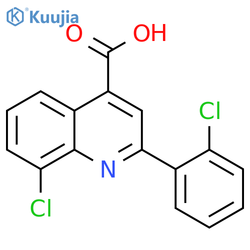 8-Chloro-2-(2-chlorophenyl)quinoline-4-carboxylic acid structure