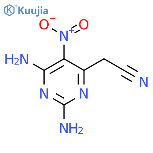4-Pyrimidineacetonitrile, 2,6-diamino-5-nitro- structure