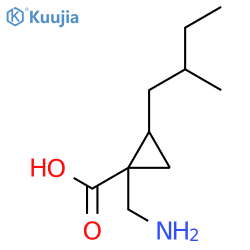 CYCLOPROPANECARBOXYLIC ACID, 1-(AMINOMETHYL)-2-(2-METHYLBUTYL)- structure