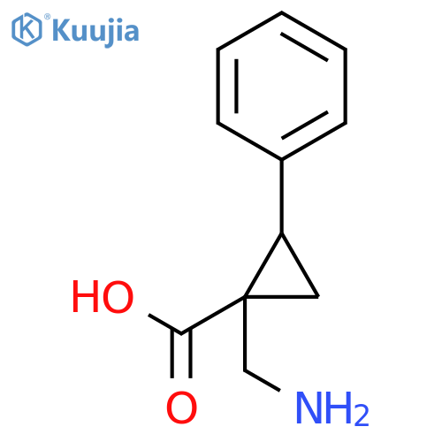 Cyclopropanecarboxylic acid, 1-(aminomethyl)-2-phenyl- structure