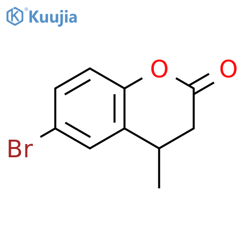 2H-1-BENZOPYRAN-2-ONE, 6-BROMO-3,4-DIHYDRO-4-METHYL-, (+)- structure