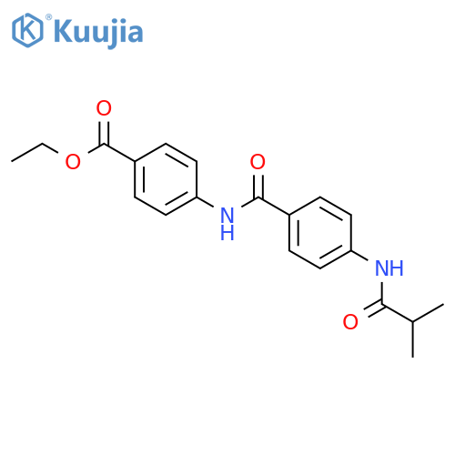 ethyl 4-[({4-[(2-methylpropanoyl)amino]phenyl}carbonyl)amino]benzoate structure