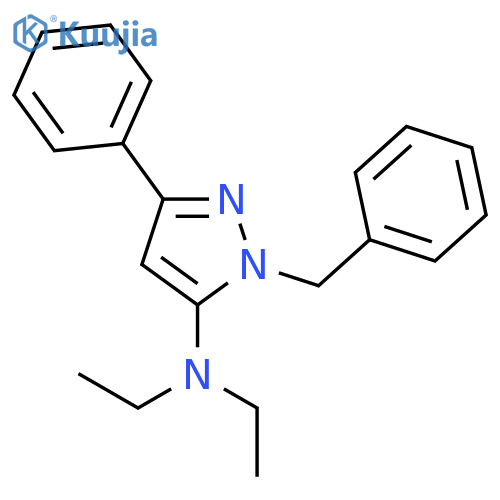 1H-PYRAZOL-5-AMINE, N,N-DIETHYL-3-PHENYL-1-(PHENYLMETHYL)- structure