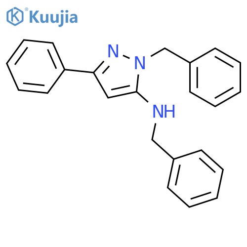 1H-Pyrazol-5-amine, 3-phenyl-N,1-bis(phenylmethyl)- structure