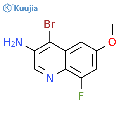 4-Bromo-8-fluoro-6-methoxyquinolin-3-amine structure