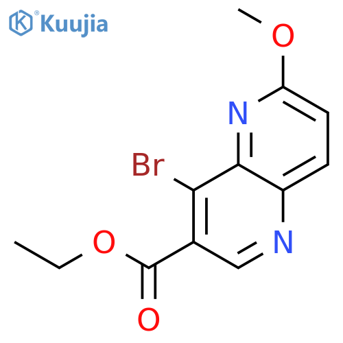 Ethyl 4-bromo-6-methoxy-1,5-naphthyridine-3-carboxylate structure