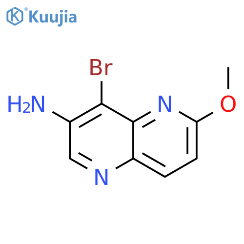 4-Bromo-6-methoxy-1,5-naphthyridin-3-amine structure