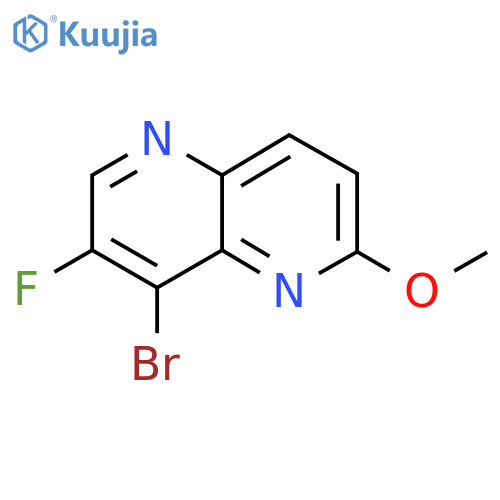 8-Bromo-7-fluoro-2-methoxy-1,5-naphthyridine structure