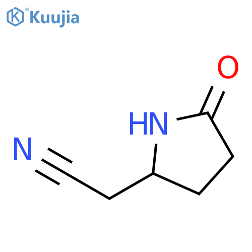 (2S)-5-oxo-2-Pyrrolidineacetonitrile structure