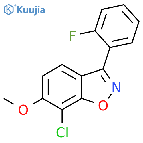 1,2-BENZISOXAZOLE, 7-CHLORO-3-(2-FLUOROPHENYL)-6-METHOXY- structure