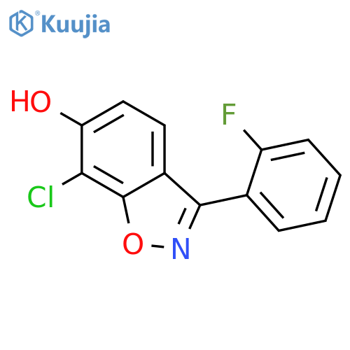 1,2-BENZISOXAZOL-6-OL, 7-CHLORO-3-(2-FLUOROPHENYL)- structure