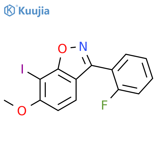 1,2-BENZISOXAZOLE, 3-(2-FLUOROPHENYL)-7-IODO-6-METHOXY- structure