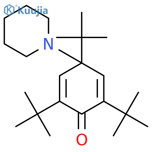 2,4,6-tritert-butyl-4-piperidin-1-ylcyclohexa-2,5-dien-1-one structure