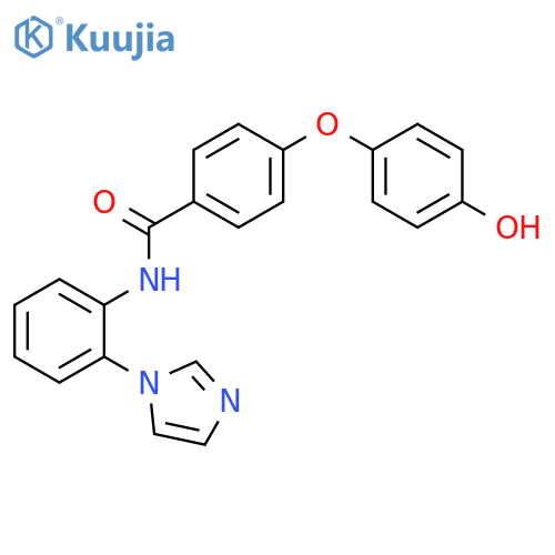 Benzamide, 4-(4-hydroxyphenoxy)-N-[2-(1H-imidazol-1-yl)phenyl]- structure