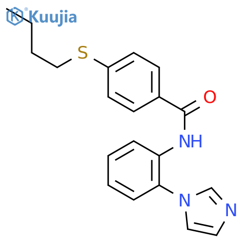 Benzamide, 4-(butylthio)-N-[2-(1H-imidazol-1-yl)phenyl]- structure