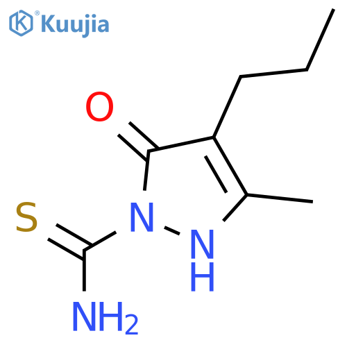 1H-PYRAZOLE-1-CARBOTHIOAMIDE, 2,5-DIHYDRO-3-METHYL-5-OXO-4-PROPYL- structure