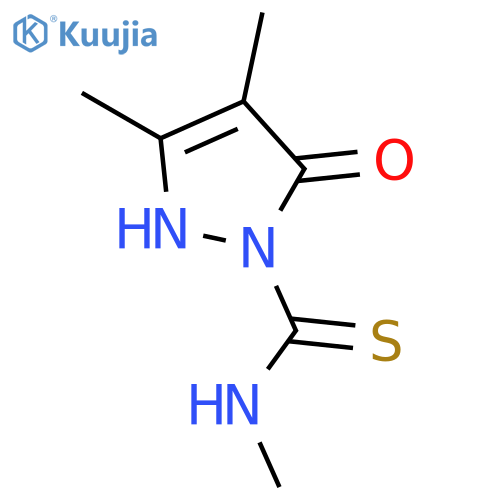 1H-Pyrazole-1-carbothioamide, 2,5-dihydro-N,3,4-trimethyl-5-oxo- structure