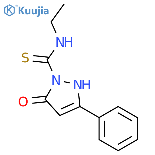 1H-Pyrazole-1-carbothioamide, N-ethyl-2,5-dihydro-5-oxo-3-phenyl- structure