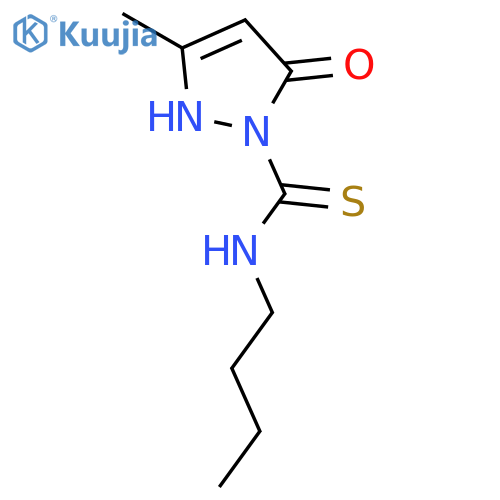 1H-Pyrazole-1-carbothioamide, N-butyl-2,5-dihydro-3-methyl-5-oxo- structure