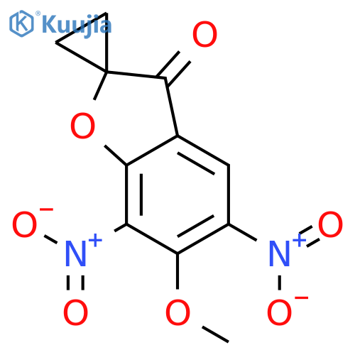 Spiro[benzofuran-2(3H),1'-cyclopropan]-3-one, 6-methoxy-5,7-dinitro- structure