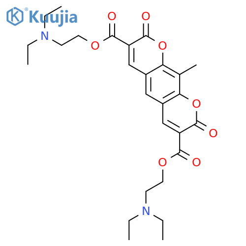 bis[2-(diethylamino)ethyl] 10-methyl-2,8-dioxo-2H,8H-pyrano[3,2-g]chromene-3,7-dicarboxylate structure
