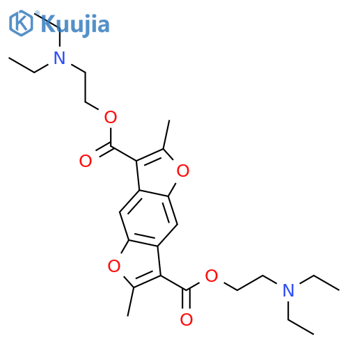 bis[2-(diethylamino)ethyl] 2,6-dimethylbenzo[1,2-b:4,5-b']difuran-3,7-dicarboxylate structure