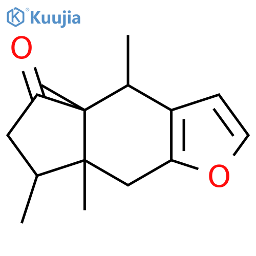 (4S*,4aS*,7R*,7aS*)-4,4a,6,7,7a,8-hexahydro-4,4a,7,7a-tetramethyl-indeno[5,6-b]furan-5-one structure