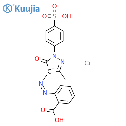 [2-[[4,5-dihydro-3-methyl-5-oxo-1-(4-sulphophenyl)-1H-pyrazol-4-yl]azo]benzoato(3-)]chromium structure