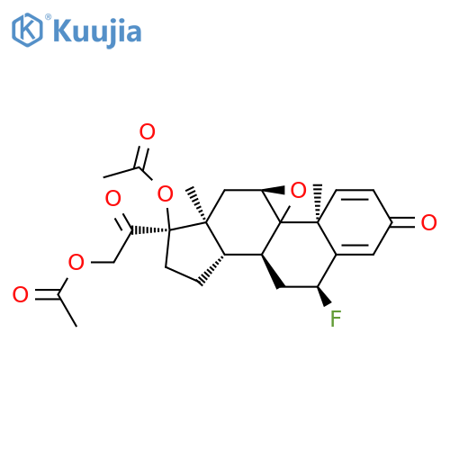 Pregna-1,4-diene-3,20-dione,17,21-bis(acetyloxy)-9,11-epoxy-6-fluoro-, (6a,9b,11b)- (9CI) structure
