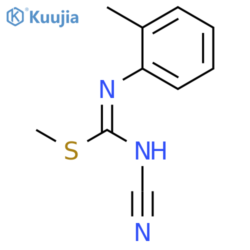 Carbamimidothioic acid, N-cyano-N'-(2-methylphenyl)-, methyl ester structure
