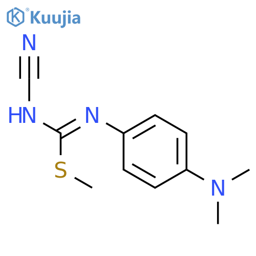 Methyl N-cyano-n'-[4-(dimethylamino)phenyl]carbamimidothioate structure