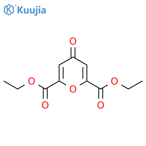 4H-Pyran-2,6-dicarboxylicacid, 4-oxo-, 2,6-diethyl ester structure