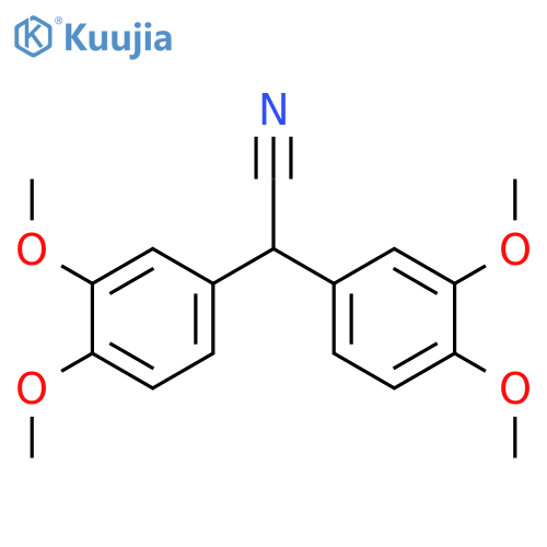 2,2-bis(3,4-dimethoxyphenyl)acetonitrile structure