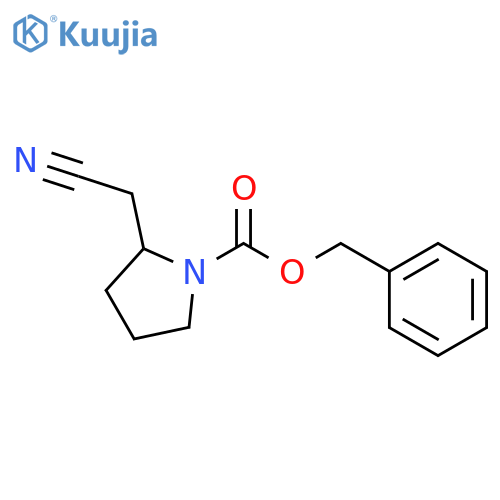 benzyl (2S)-2-(cyanomethyl)pyrrolidine-1-carboxylate structure