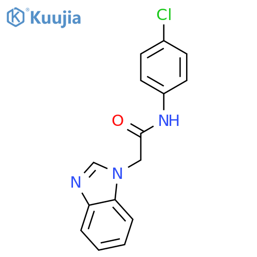 1H-BENZIMIDAZOLE-1-ACETAMIDE, N-(4-CHLOROPHENYL)- structure