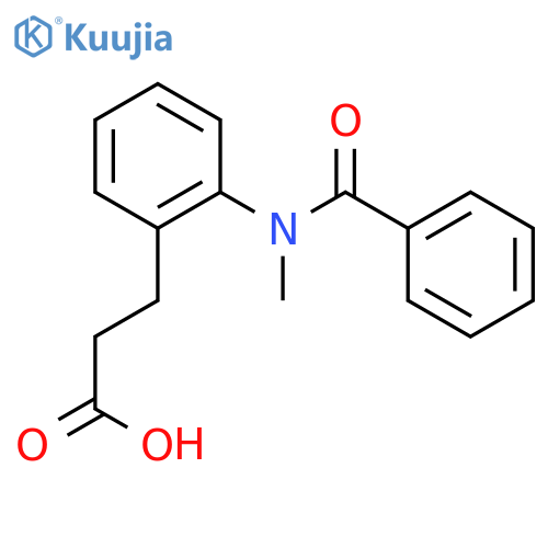 3-{2-[methyl(phenylcarbonyl)amino]phenyl}propanoic acid structure