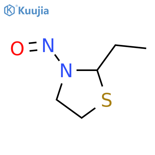 Thiazolidine,2-ethyl-3-nitroso- structure