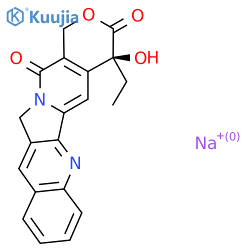 1H-Pyrano(3',4':6,7)indolizino(1,2-b)quinoline-3,14(4H,12H)-dione,4-ethyl-4-hydroxy-, sodium salt, (S)- structure