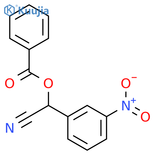 Benzeneacetonitrile, a-(benzoyloxy)-3-nitro- structure