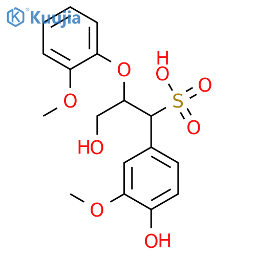 Benzenemethanesulfonic acid, 4-hydroxy-α-[(1R)-2-hydroxy-1-(2-methoxyphenoxy)ethyl]-3-methoxy-, (αR)-rel- structure