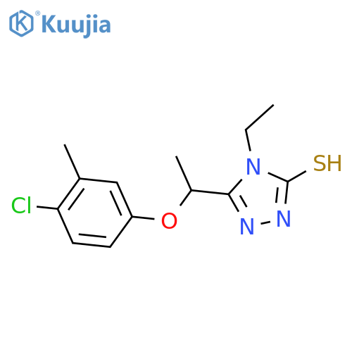 5-1-(4-Chloro-3-methylphenoxy)ethyl-4-ethyl-4H-1,2,4-triazole-3-thiol structure