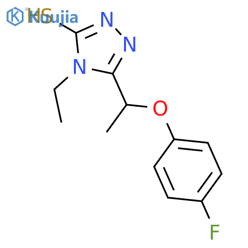 4-Ethyl-5-1-(4-fluorophenoxy)ethyl-4H-1,2,4-triazole-3-thiol structure